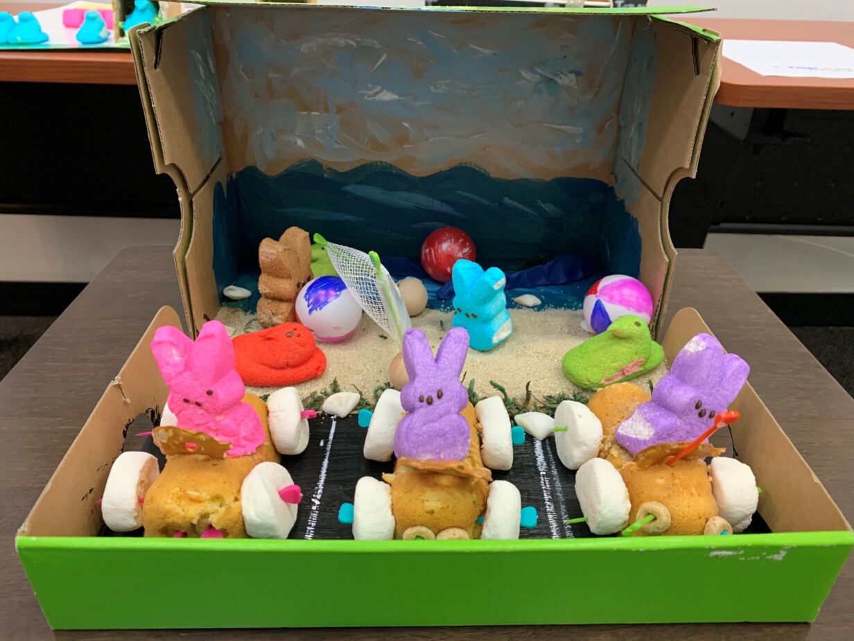 peeps easter diorama